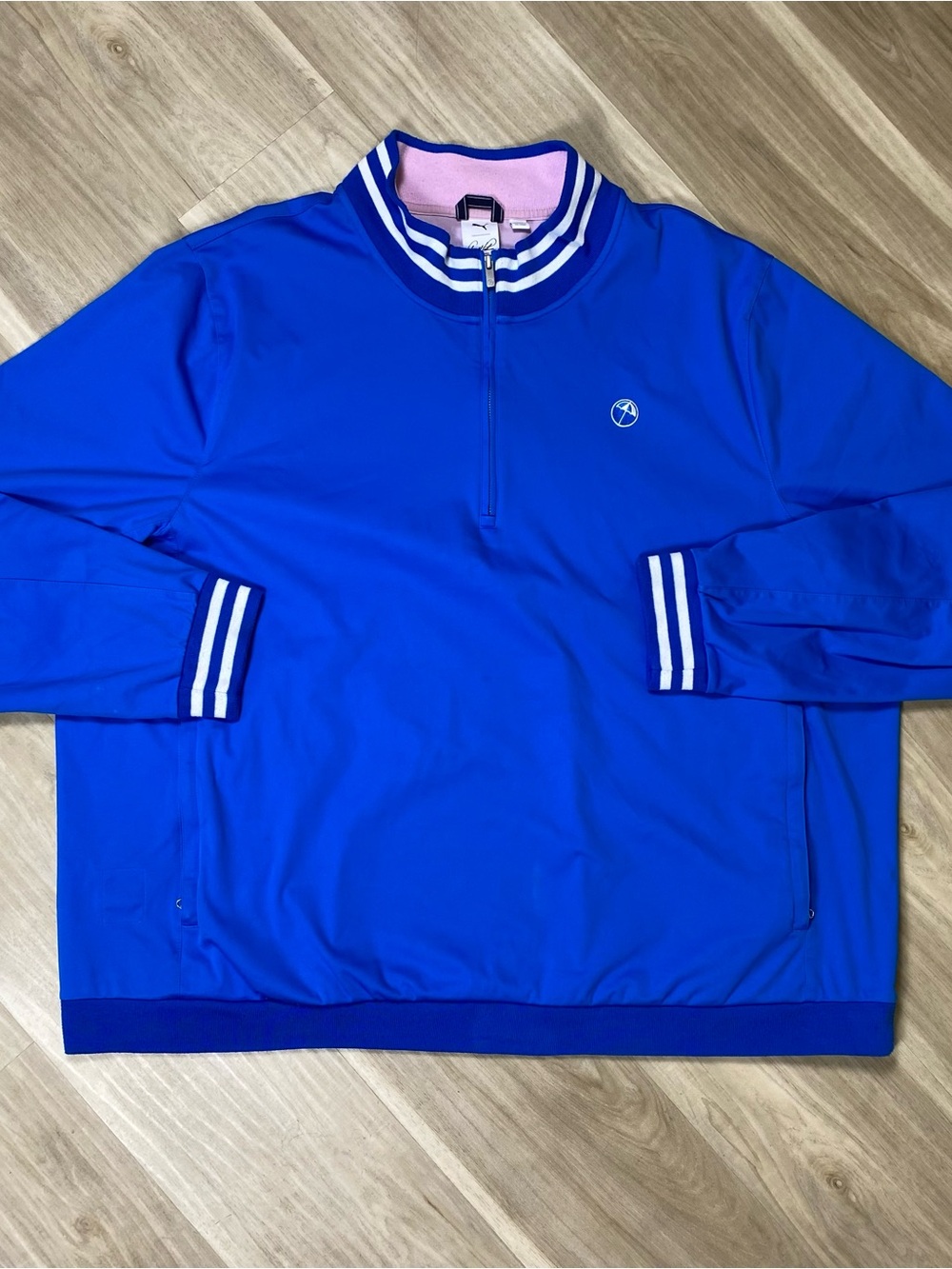 Puma Arnold Palmer Golf Jacket Mens 3XL Royal Blue Half Zip Windbreaker